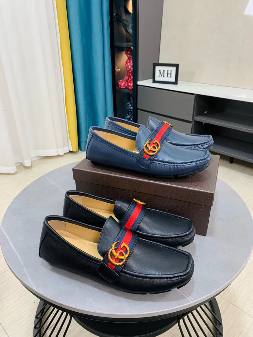 Men's men's shoes 💰458🌹🌹 Comes with packaging [GUCCI Gucci] original men's casual beanie shoes, original Italian imported special material cowhide embossing➕real first-layer sheepskin lining; equipped with precision stitching to highlight low-key luxury. The comfortable sole design maximizes the comfort and anti-slip properties of the shoe. The shoe shape is dignified and the low-key charm is not concealed! Natural and free new urbanism, code number: 38-44